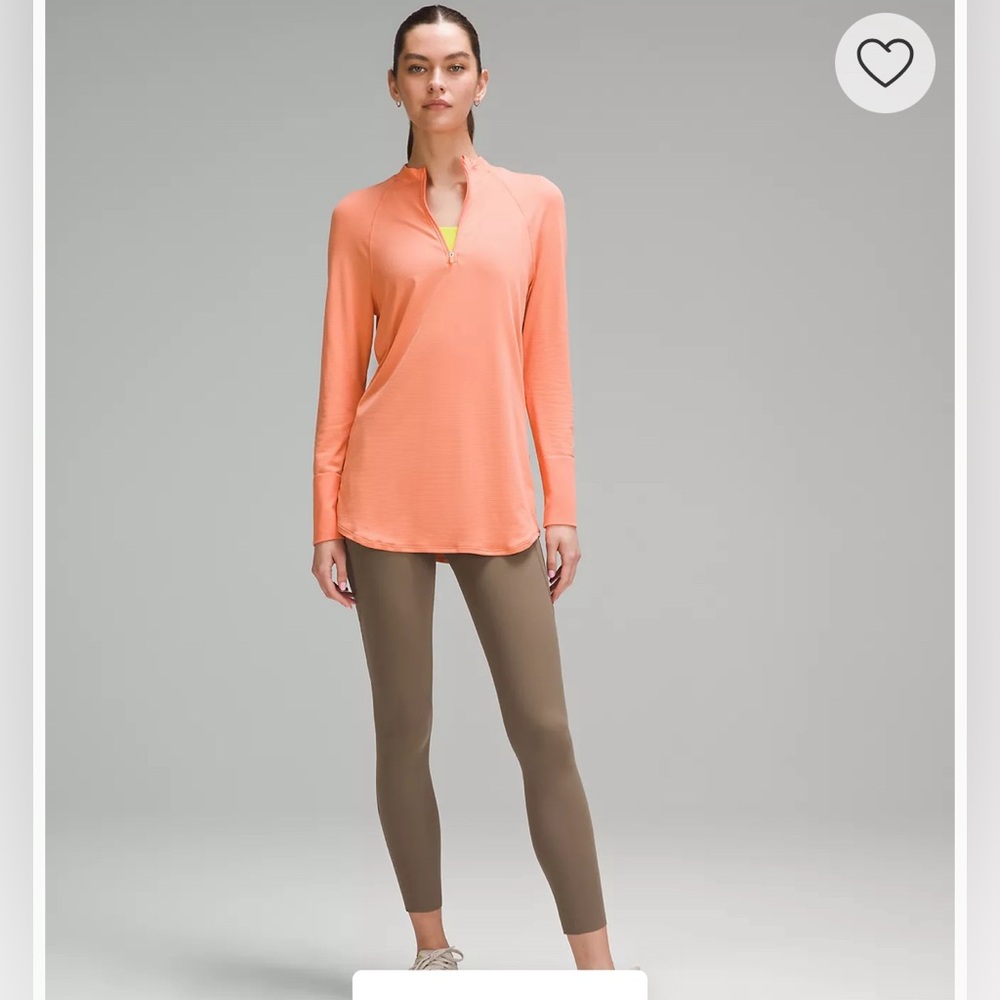 Lululemon Swiftly Relaxed Long-Length Half Zip size 10 Coral Kiss